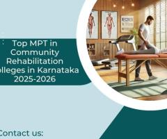 Top MPT in Community Rehabilitation Colleges in Karnataka 2025-2026