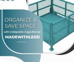 Collapsive cage bin