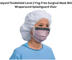 Halyard Fluidshield Level 2 Fog-Free Surgical Mask With Wraparound Splashguard Visor | Australia