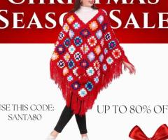 Stay Cozy & Chic with Mini Apparels' Crochet Christmas Ponchos