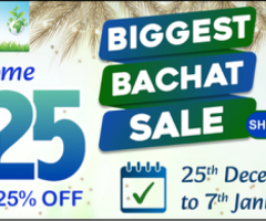 Biggest Bachat Sale 2025 – Flat 25% Off! Hurry, Limited Time Offer!