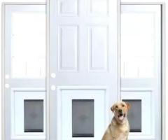 Stylish and Secure Exterior Doors with Dog Door Built In