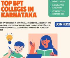 Top BPT Colleges in Karnataka for  the year 2025-2026