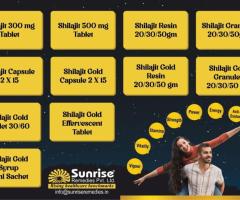 Shilajit Products Manufacturer in India at Sunrise Remedies