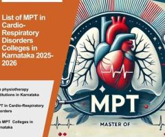 List of MPT in Cardio-Respiratory Disorders Colleges in Karnataka 2025-2026