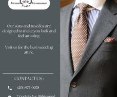 Elegant Groom & Groomsmen Suits at G & G Suits in New Jersey