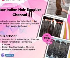 Raw Indian Hair Supplier in Chennai | +91 95000 80579