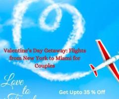 1-888-595-2181 Valentine’s Day Getaway: Flights from New York to Miami for Couples