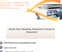 Top MDS in Oral Medicine and Radiology Colleges in Karnataka 2025-26