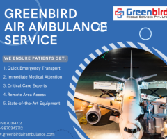 Book Greenbird Air Ambulance Service in Varanasi for Medical Emergency