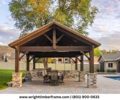 Timber Frame Pavilion Utah | Wright Timberframe