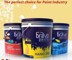 Vibrant & Durable Labels for Paint Container