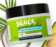 SAUCE BEAUTY Deep Conditioning Hair Mask (12 Fl Oz) Guacamole Whip Hair Mask for Damaged Hair