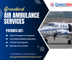 Greenbird Air Ambulance Service in Ranchi For Advanced Medical Equipment