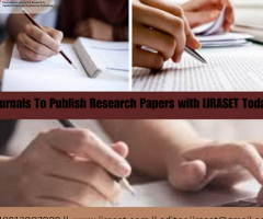 Journals To Publish Research Papers with IJRASET Today