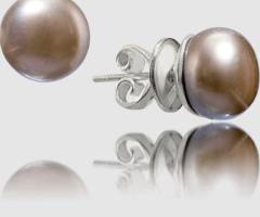 Buy Silver pearl earrings at Lucasrobertdesigns.com