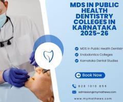 MDS in Public Health Dentistry Colleges in Karnataka 2025-26