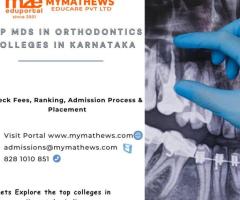 MDS in Orthodontics Colleges in Karnataka 2025-26