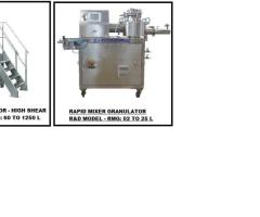 Rapid Mixer Granulator - High Shear Mixer (Capacity - 60 To 1250 L and R&D Model - 02 To 25 L)