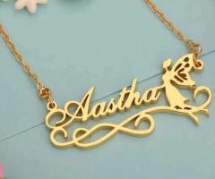 Buy Rose Gold Name Necklace in Mumbai : Stylish and Customized Designs