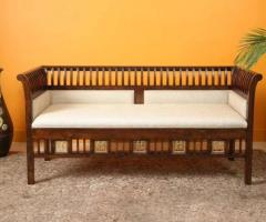 Buy 3 Seater Wooden Sofa – Perfect Blend of Comfort & Style