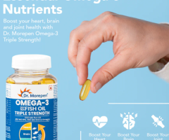 Dr. Morepen Omega 3 Fish Oil Capsules | Triple Strength Supplement