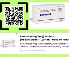 Buy Emeset (4mg/8mg) Tablets(Ondansetron)