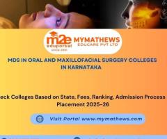 MDS in Oral and Maxillofacial Surgery Colleges in Karnataka