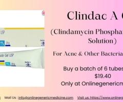 Clindac A Gel (Clindamycin Phosphate Solution) | Effective Bacterial Infection Treatment.