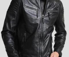 Make a Statement with the Lester Black Racer Leather Jacket, Only $220! - NYC Leather Jackets - 1