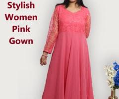 Stylish Women Pink Gown | Randeep Clothing