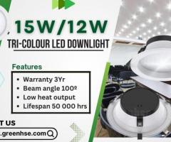 15W/12W Tri-Colour LED Downlight by Greenhse Technologies