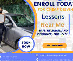 Enroll Today for Cheap Driving Lessons Near Me – Safe, Reliable, and Beginner-Friendly!