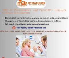 MDS in Paedodontics and Preventive Dentistry Colleges in Bengaluru