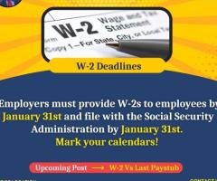 SAI CPA Services |  (908) 888-8900  | W-2 Filing Deadlines