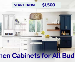 Modern shaker-style cabinets