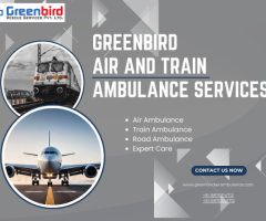 Book Greenbird Air and Train Ambulance Service in Ranchi for Top-Level Support and Care