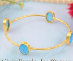 Stylish Silver Bangles for Women - Add Sparkle to Your Collection Now! - 1