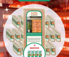 Himalayan Salt Tiles 8 x 4 x 1 | Pack of 100 (4 Adhesive Deal)