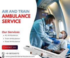 Greenbird Air and Train Ambulance Service in Ahmedabad Relocate Patients with Best Facilities