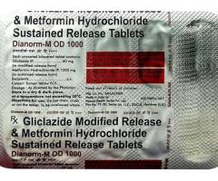 Dianorm-M OD 1000 Tablet SR Gliclazide 60mg + Metformin 1000mg