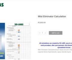 mist eliminator calculation