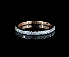 Lab-Grown Diamond Half Band Ring In 14k Rose Gold | Timeless Beauty | SolitaireMart