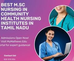 Best M.Sc Nursing in Community Health Nursing Institutes in Tamil Nadu