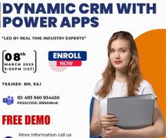 Attend Online FREE DEMO On - Dynamic CRM with Power Apps