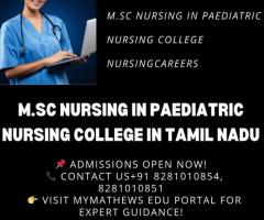 M.Sc Nursing in Paediatric Nursing College in Tamil Nadu