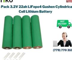 4 Pack 3.2V 22ah LiFepo4 Gushen Cylindrical Cell Lithium Battery