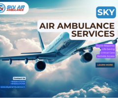 Sky Air Ambulance from Kolkata to Delhi with advanced medical care and support