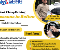 Book Cheap Driving Lessons in Bolton – Shah Driving School | Expert Instructors