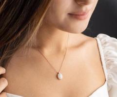 Natural Rainbow Moonstone Pendant Necklace